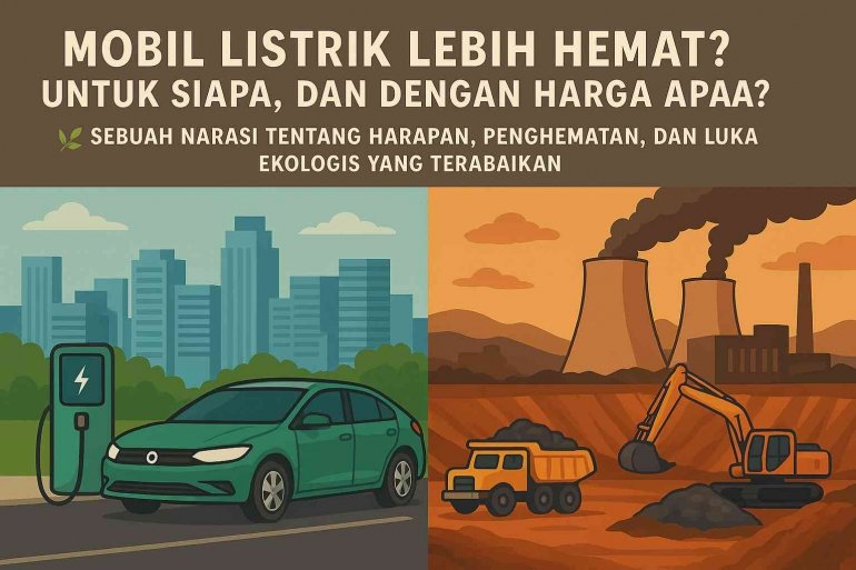 Mobil listrik lebih hemat? Sumber gambar: Dokumentasi pribadi Merza Gamal diolah dengan Copilot.Microsoft.AI 
