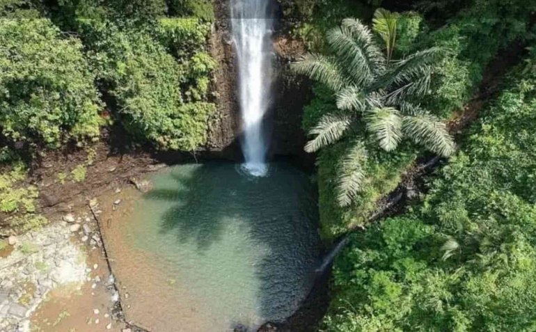 Air Terjun Songgo Langit di Desa Bucu Kecamatan Kembang (Sumber: espos.id)