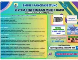 Brosur Pendaftaran SMPN 1 Rangkasbitung. 