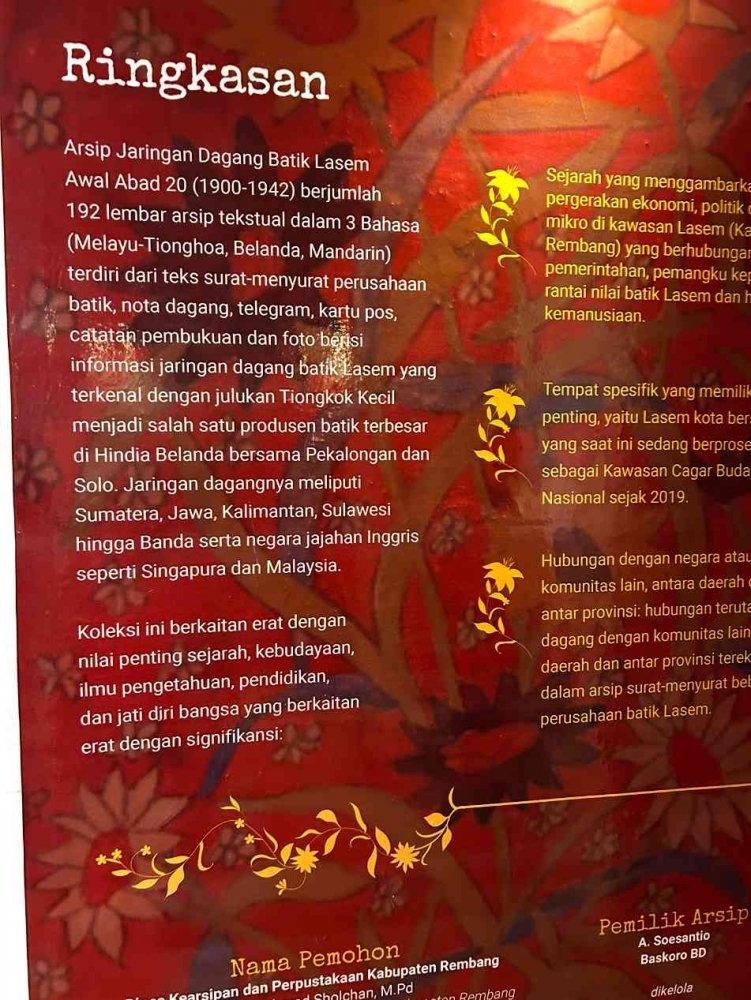 Museum nyah Lasem: dokpri 